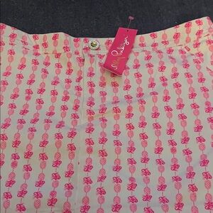 Lilly Pulitzer Pink and Cream Printed Skirt